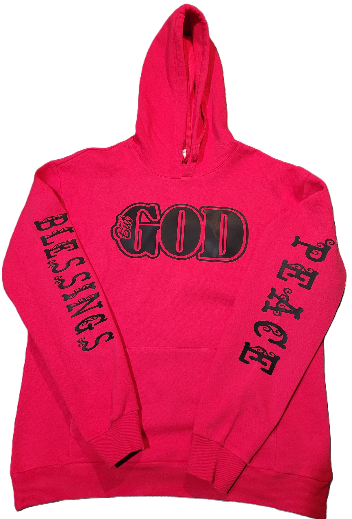 But God faith statement hoodie — lifestyle photo
