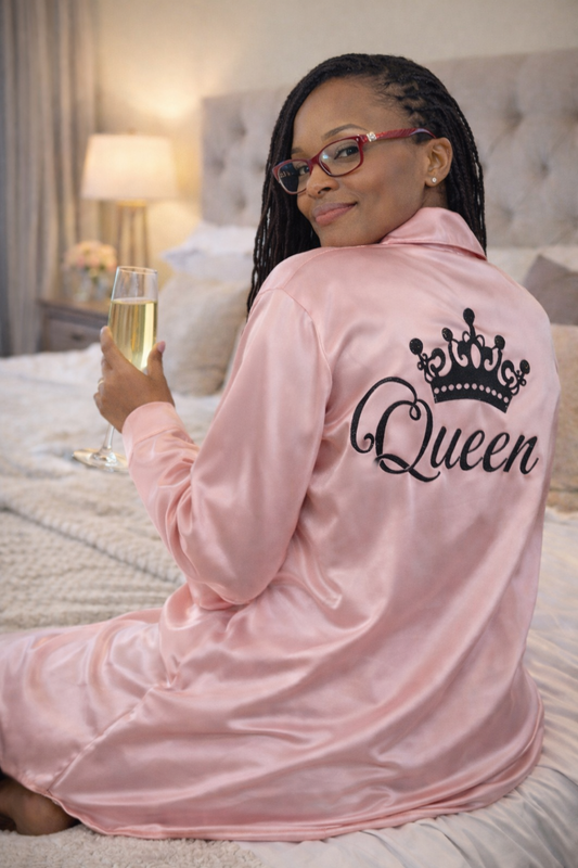 Queen Luxe Silk Lounge Shirt — Gifted and Glam Collection