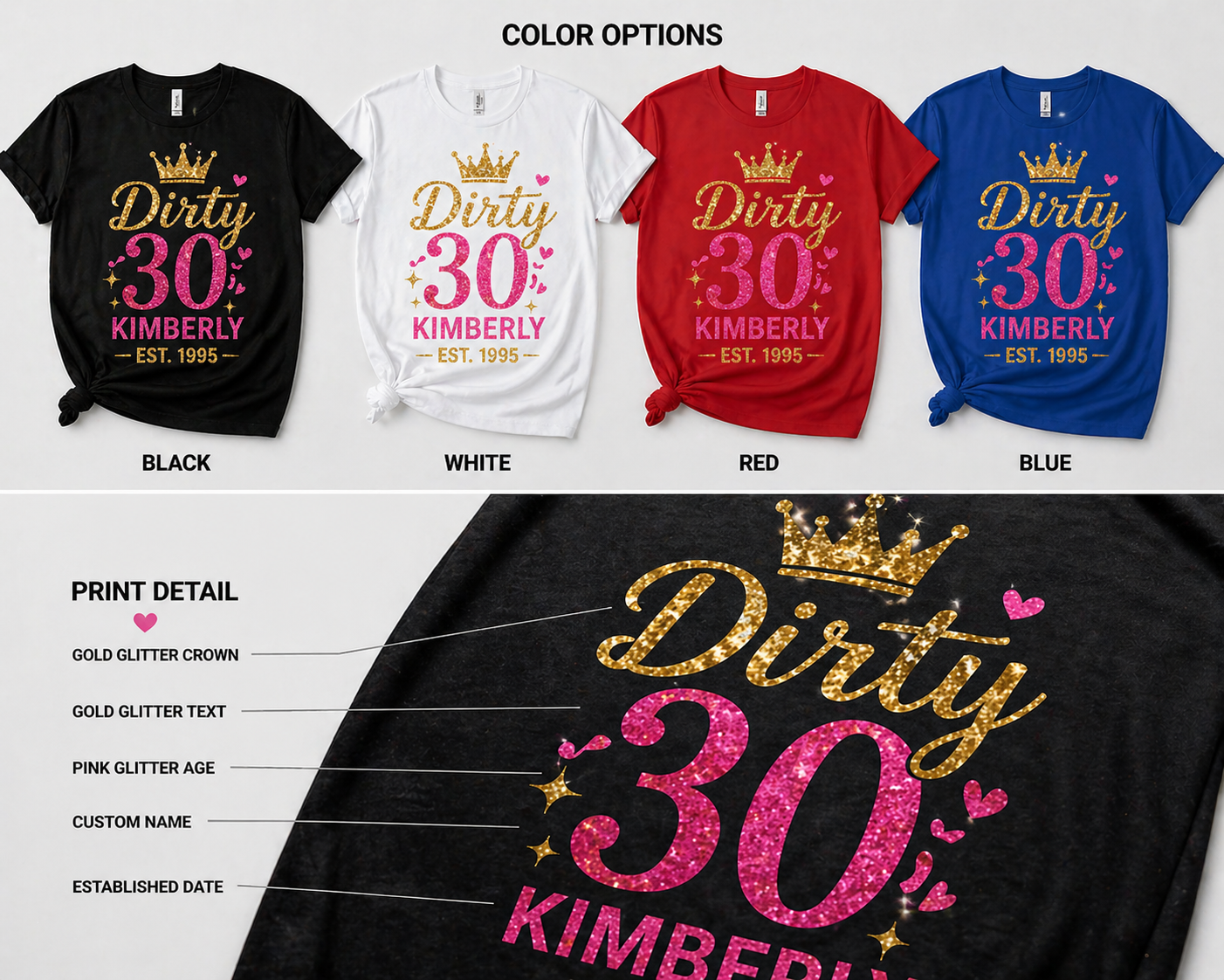 Birthday Squad T-shirts — alternate group photo