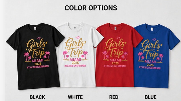 Girls Trip Custom T-shirts — design close-up